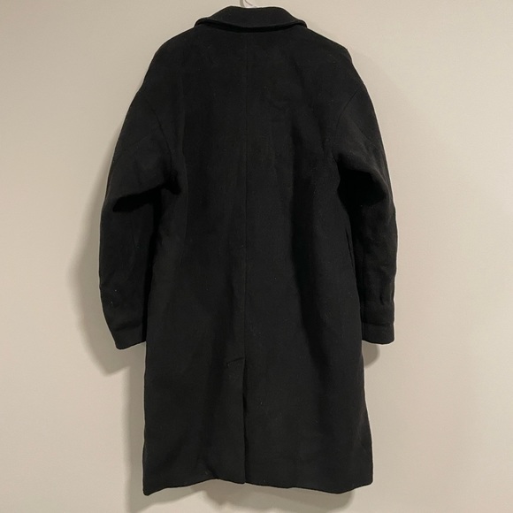 OAK + FORT Unisex Wool-blend Coat in Black - Picture 5 of 7